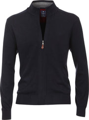Redmond heren vest katoen - met rits - marine blauw -  Maat: 3XL