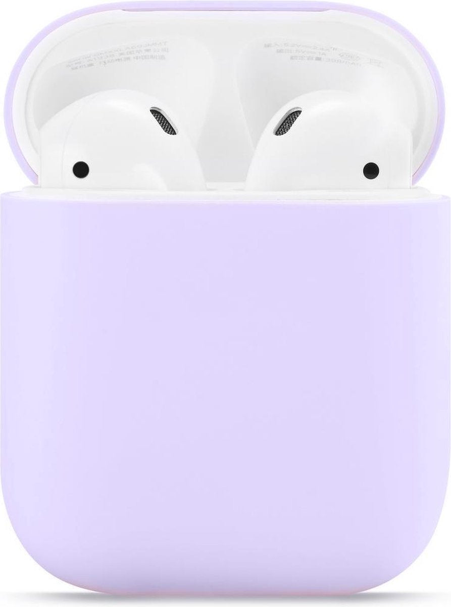 Bee's - Airpods Hoesje Siliconen Case - Lila - Soft Case - Flip Cover - Airpods Case - Airpods 1 - Airpods 2