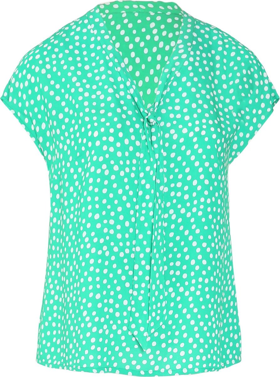 Promiss - Viscose blouse met print - Grasgroen