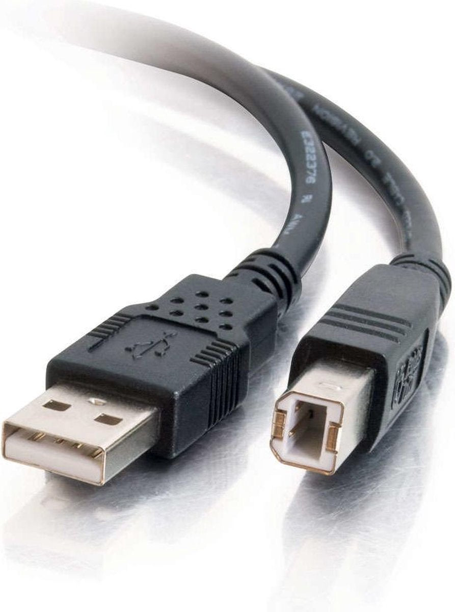 C2G 1m USB 2.0 A/B kabel - zwart