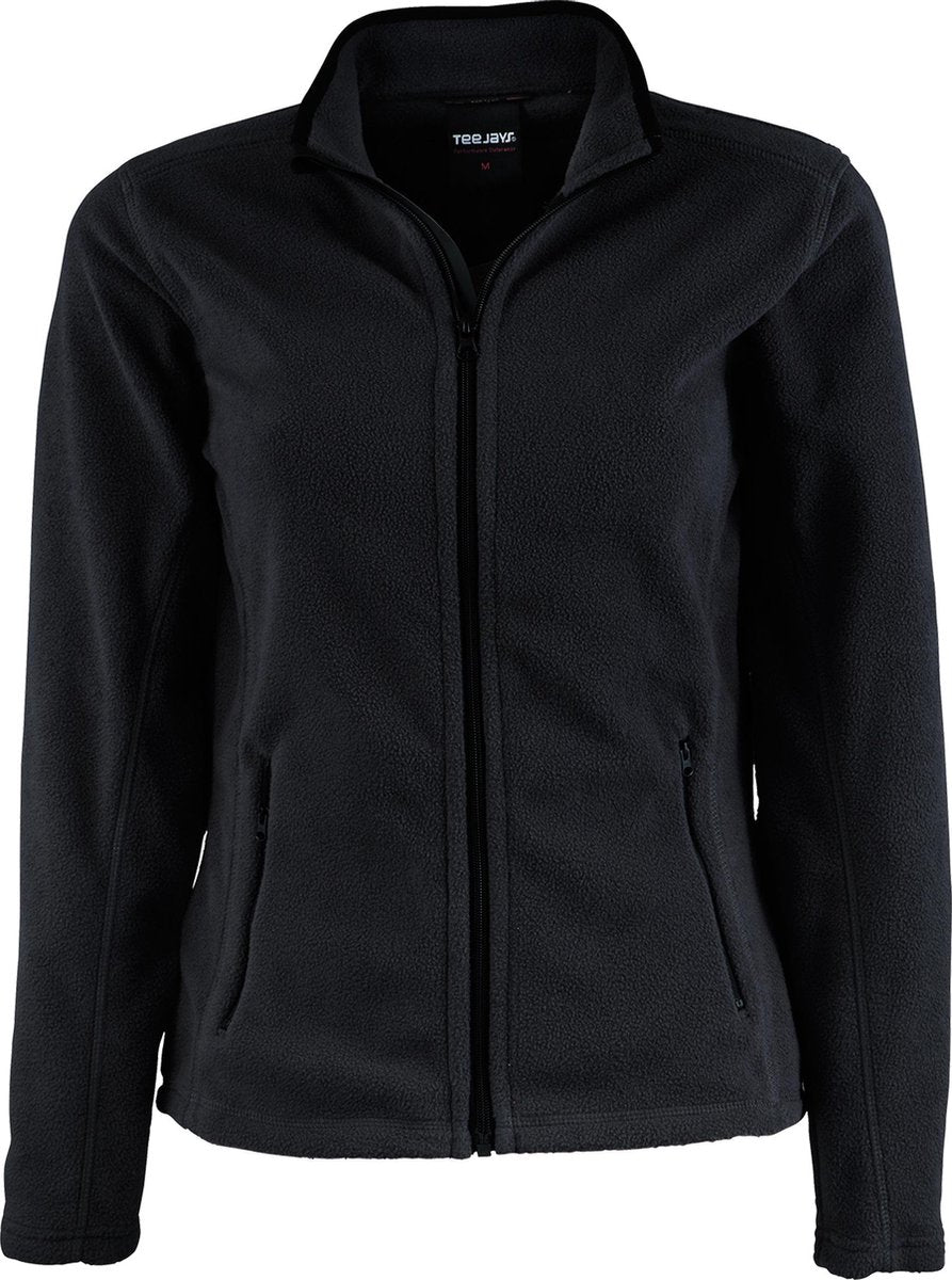 Tee Jays Dames/dames Full Zip Actief Lichtgewicht Fleece Jasje (Zwart)