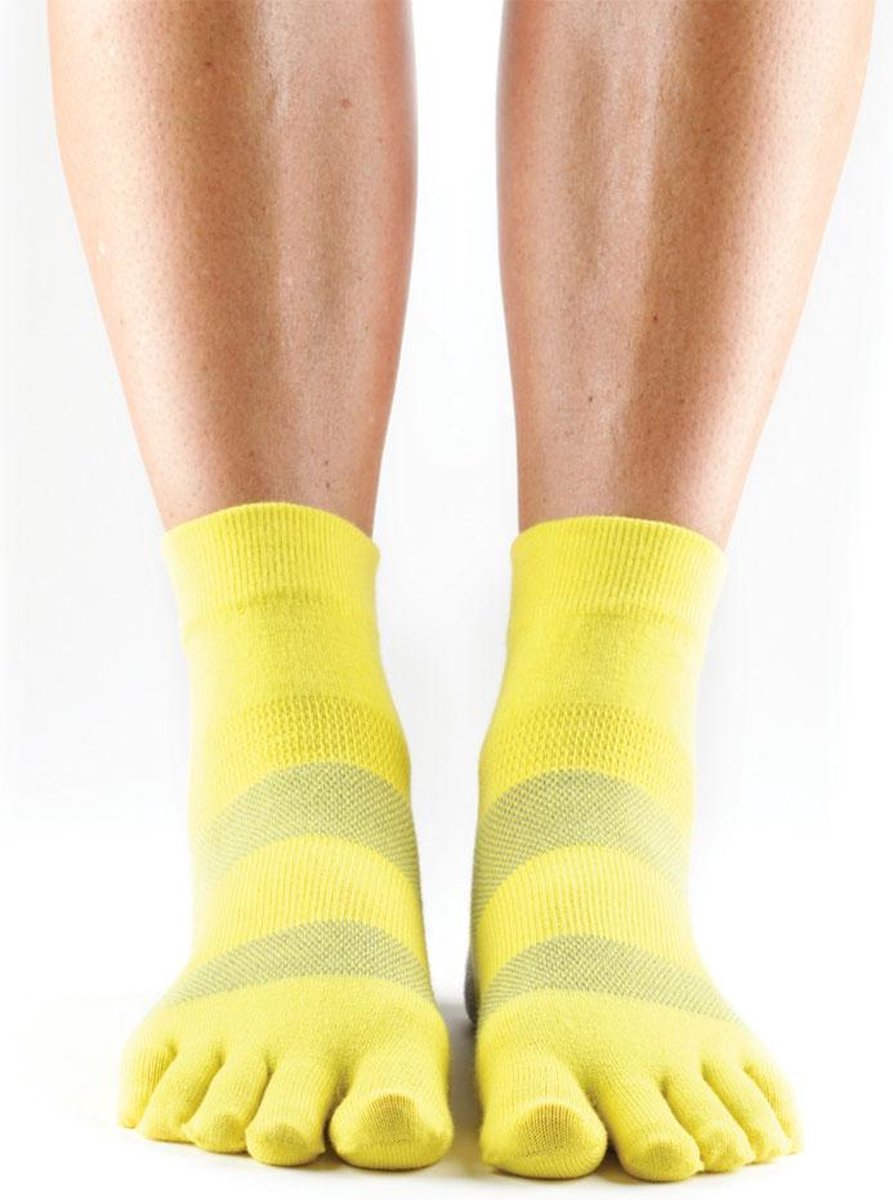 Hardloop TeenSokken Minnie ToeSox - geel/grijs