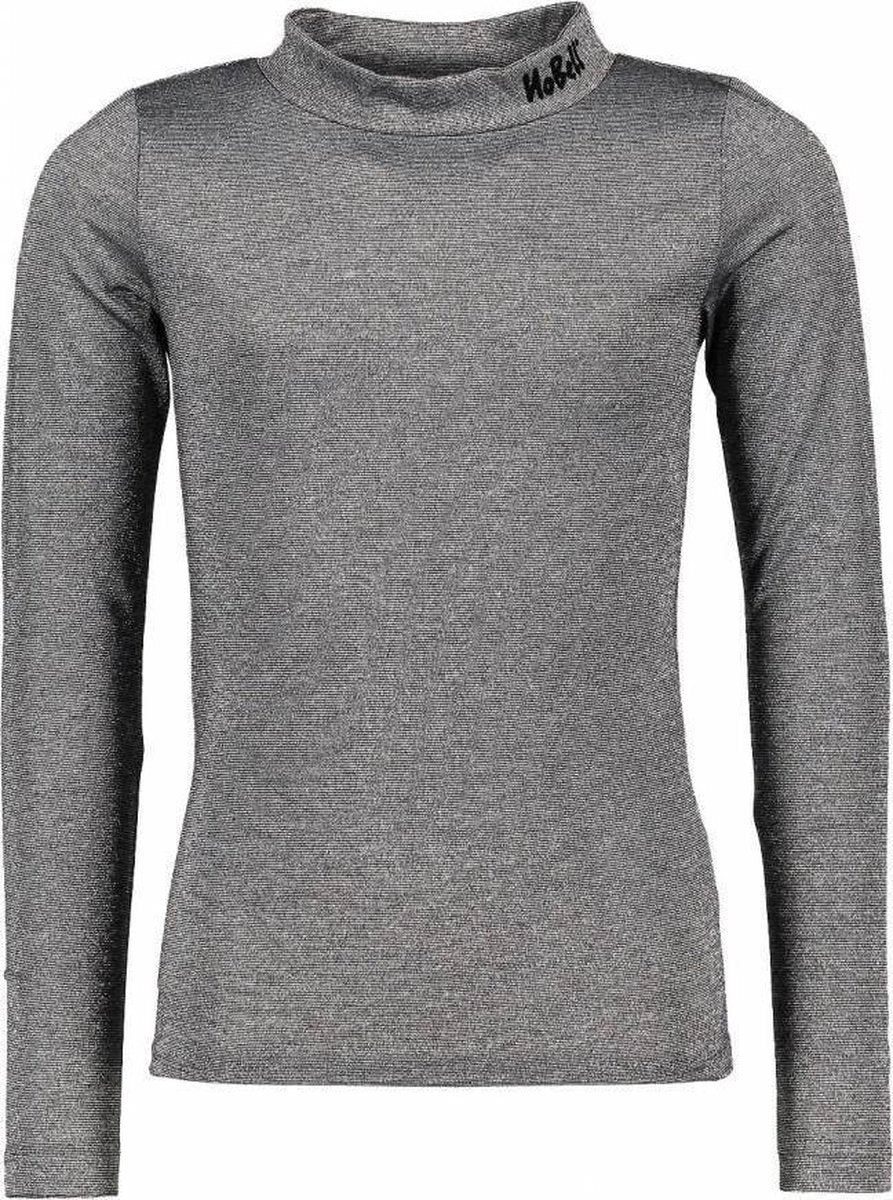 Nobell Meisjes Shirt - Grijs/Zilver - Maat 122/128