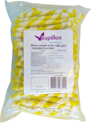 Rolsticks wit runderhuid  met kip smaak 100st 12½ cm