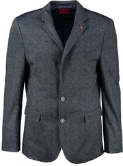 Bluefields blauw gemeleerd colbert - Maat L