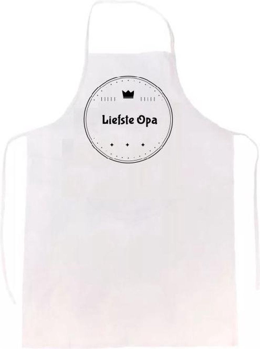 Liefste opa keukenschort |verassing - feestdag - verjaardag - geschenk - gift - kado - cadeau - barbeque - barbecue - chefkok - keuken - schort - eten - bbq - vlees - familie - grandpa