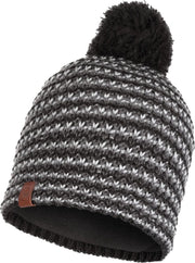 Buff - Gebreide Polar Muts Dana met pompom voor volwassenen - Grafiet/Multi