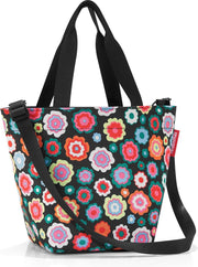Reisenthel Shopper XS Schooltas - Maat XS - 4L - Happy Flowers Zwart