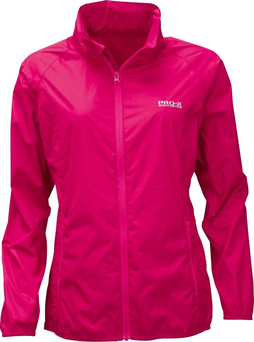 Ultra lichte regenjas "Packable" Cherry Pro X-Elements - Dames - 10000mm waterdicht - 3000gr/24u - windstopper - Kap in de kraag - Met opbergzakje