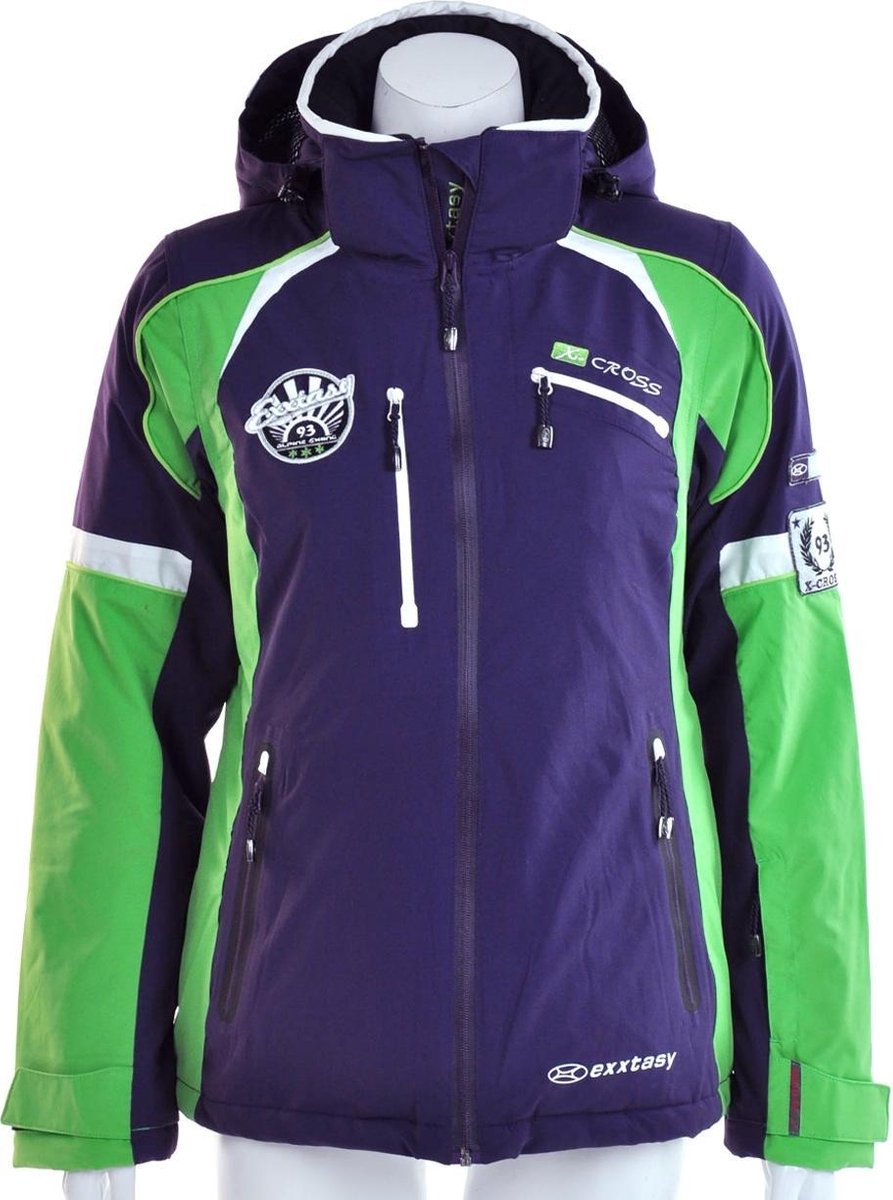 Exxtasy Brookside - Sportjas - Dames - Maat 34 - Paars;Groen;Wit