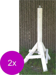Wildbird Paal Voederhuis White Wash - Voederhuis - 2 x  stuks