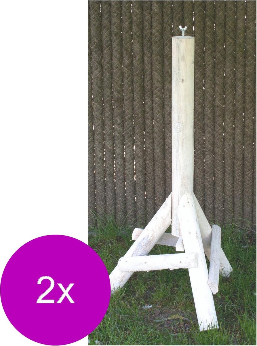 Wildbird Paal Voederhuis White Wash - Voederhuis - 2 x  stuks