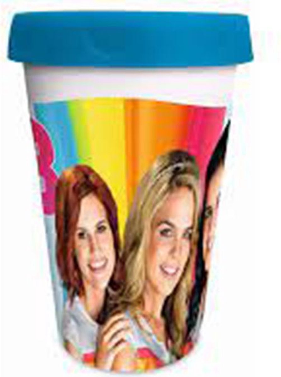 K3 beker met schroefdeksel - Multicolor - Kunststof - 8