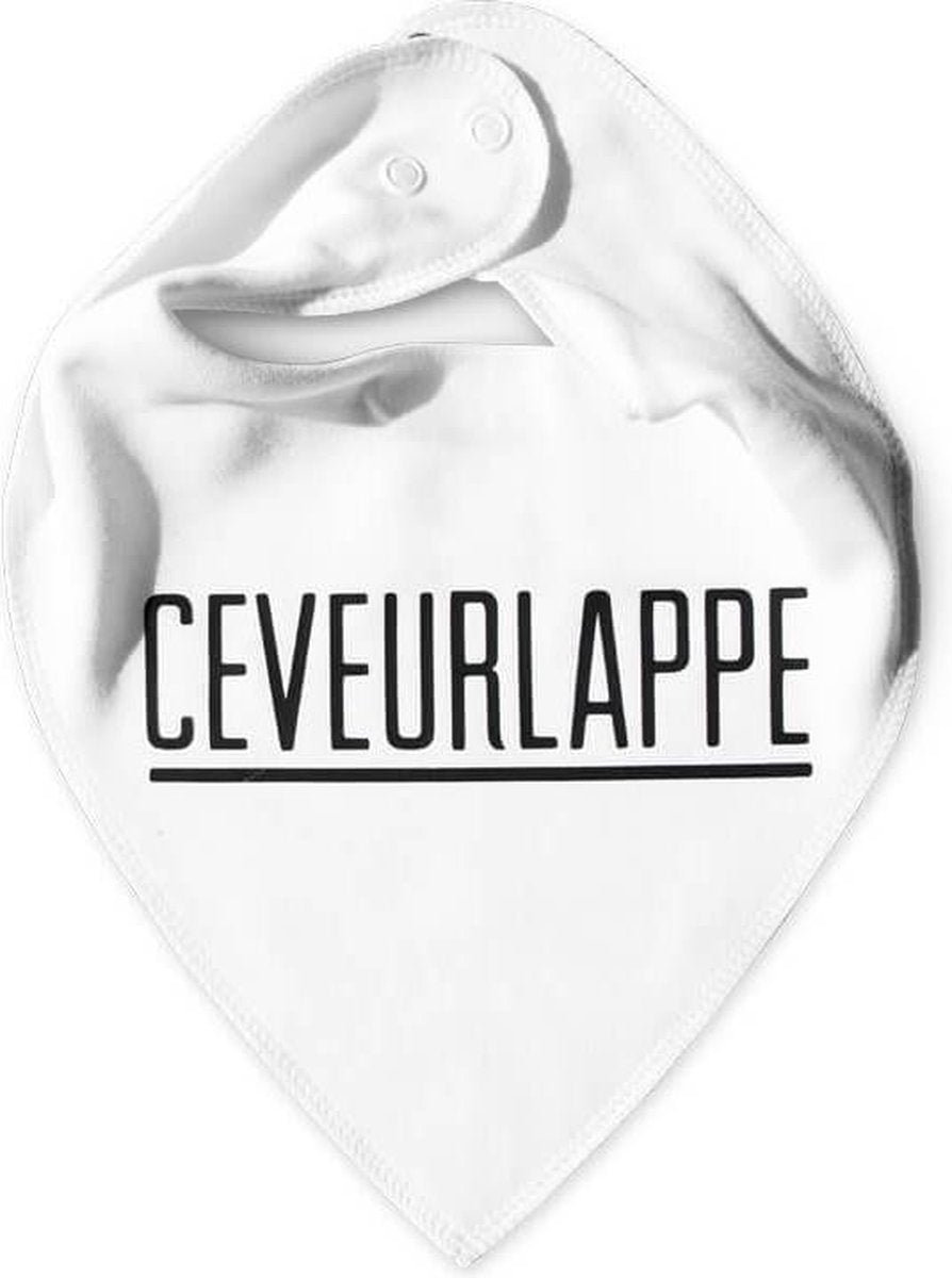 CEVEURLAPPE GESTREEPT WIT