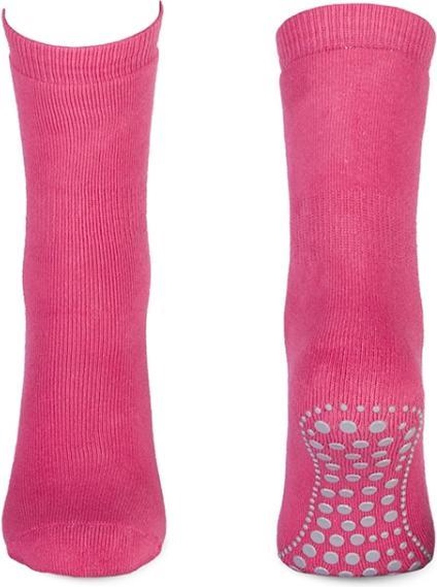 Basset Kinder/dames Homepads sokken 1 paar fuchsia  - 30