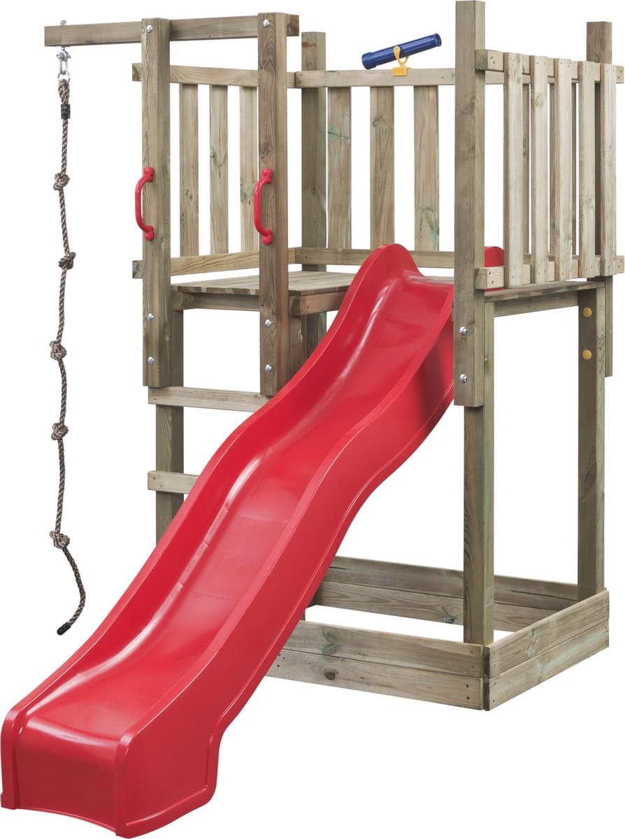 SwingKing Speeltoren Mario + glijbaan Rood    - 120x104x210cm