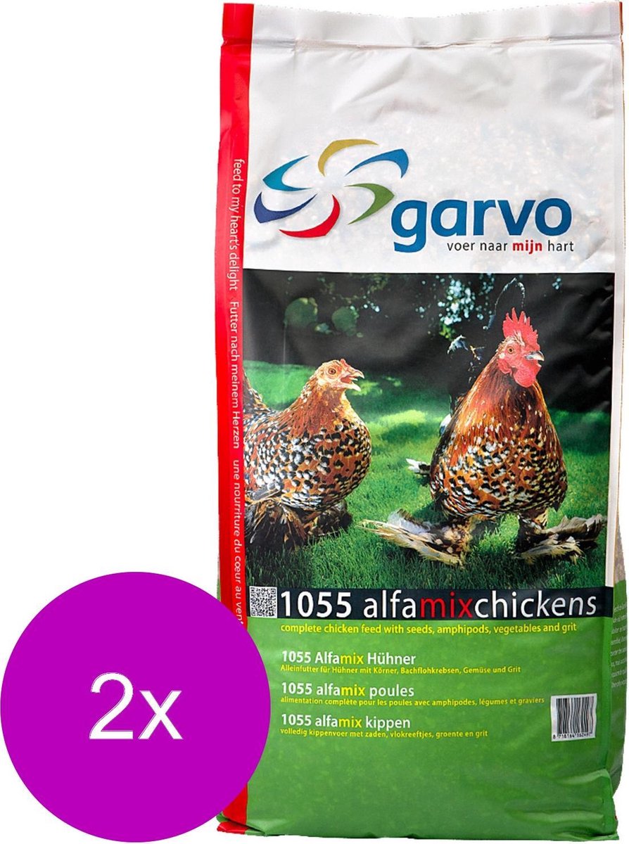 Garvo Alfamix Kippen - Kippenvoer - 2 x 12.5 kg