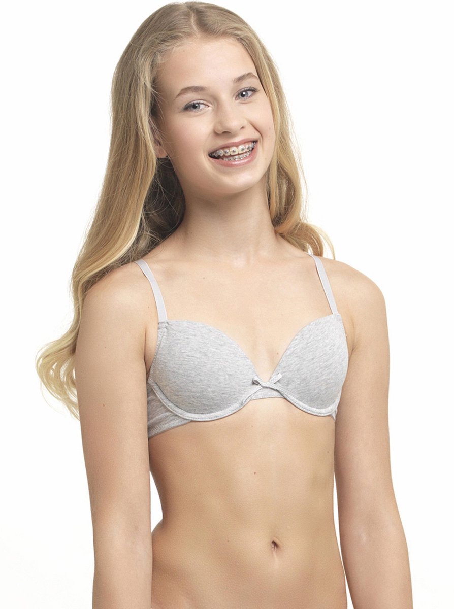 Boobs & Bloomers Anny Meisjes Beugel BH - Grijs - Maat B70