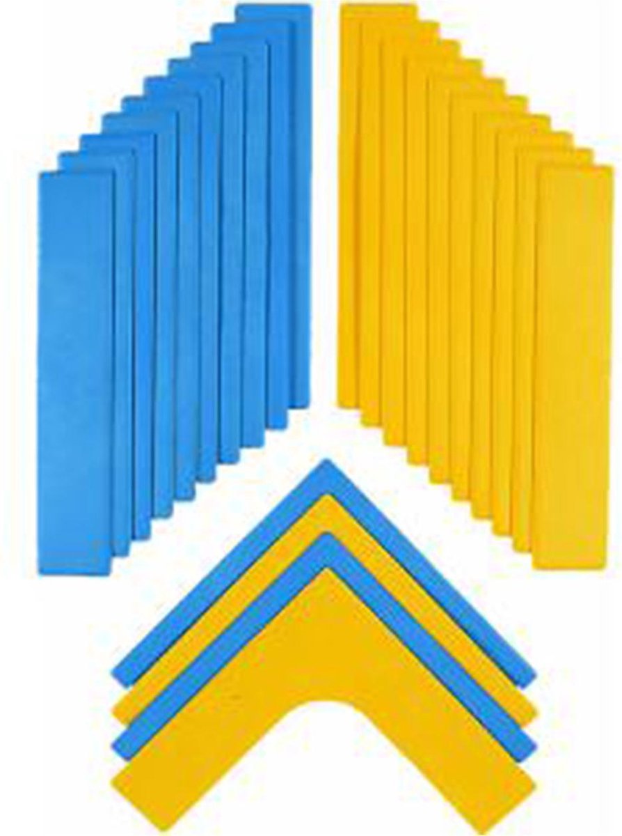 Veld Vloer Markering Zaal 24-delig Geel Blauw
