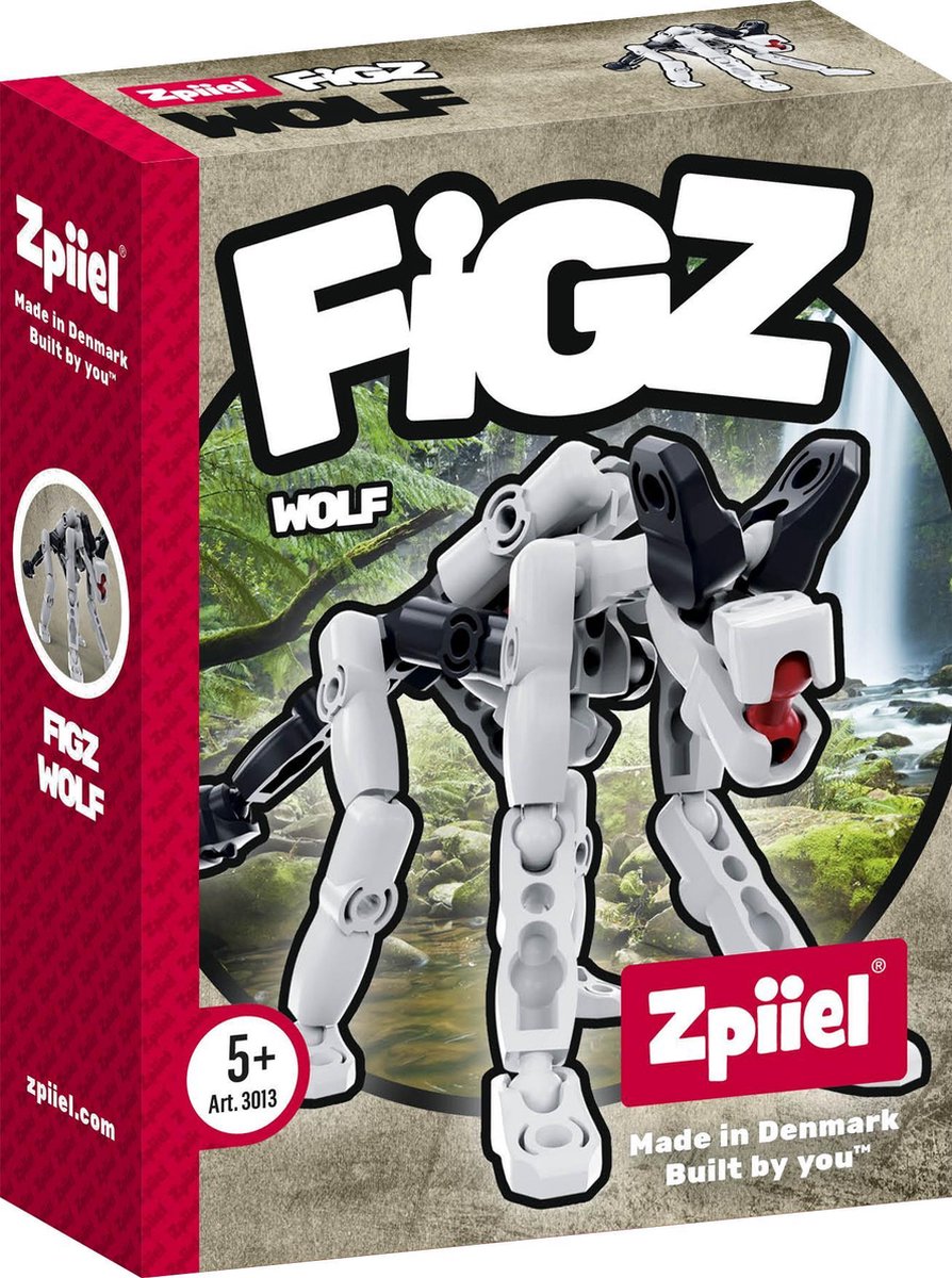 Zpiiel - FigZ Wolf - Constructiespeelgoed - Unieke bouwelementen met kogelgewrichten - Creatief spelen - Fijne motoriek