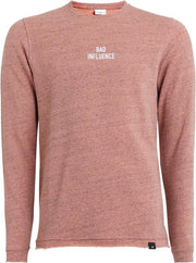 Pure white zachte sweater katoen roze melange - Maat XS