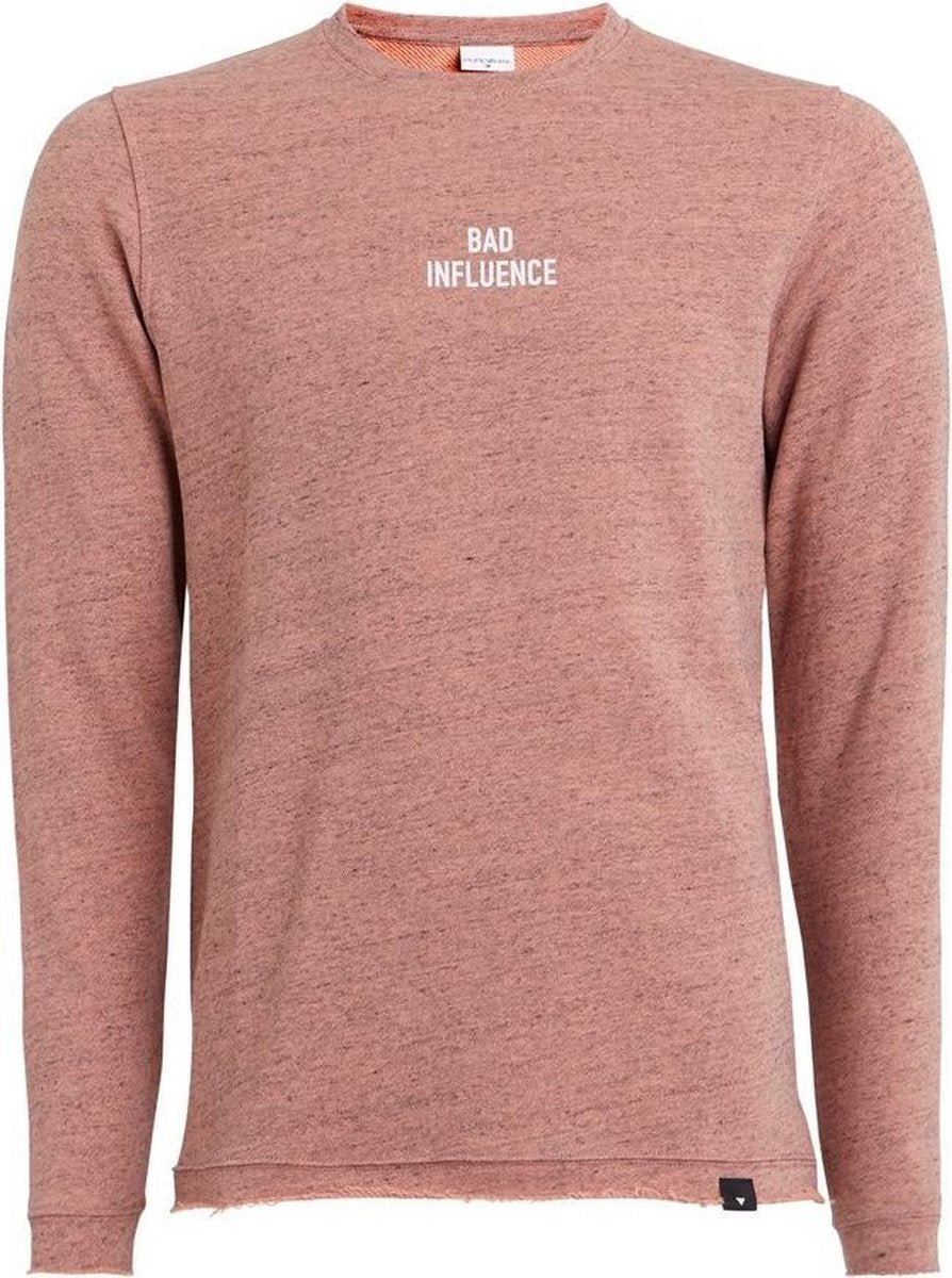 Pure white zachte sweater katoen roze melange - Maat XS