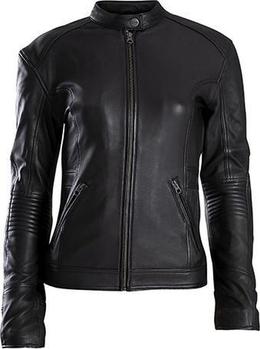 CLAW Joy lady`s leder dames motorjack  - leren motorjas voor vrouwen - zwart - Maat M