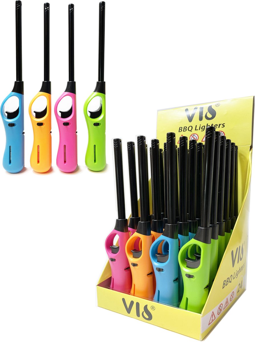 Gasaansteker - keuken aanstekers - bbq aansteker - navulbar- display 24 stuks