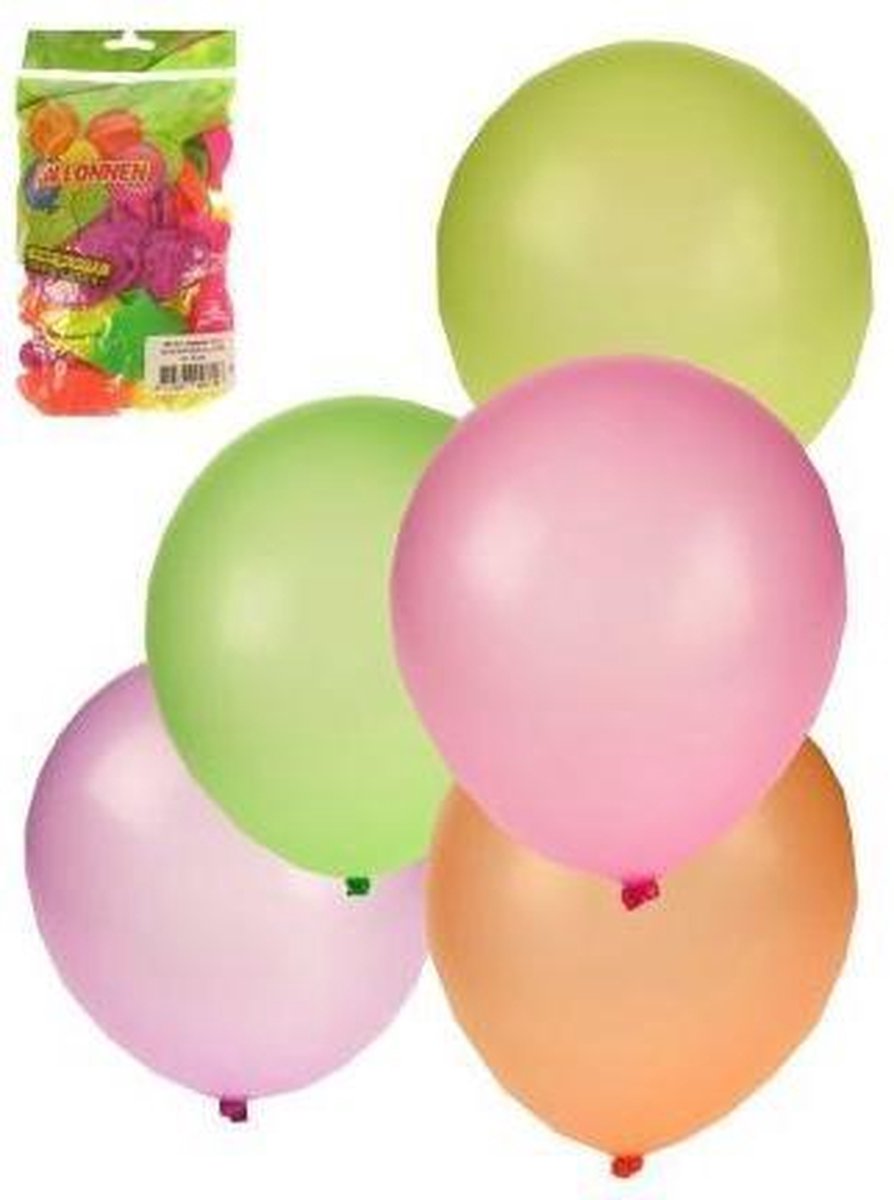 Ballonnen ca 50 stuks assorti kleuren neon