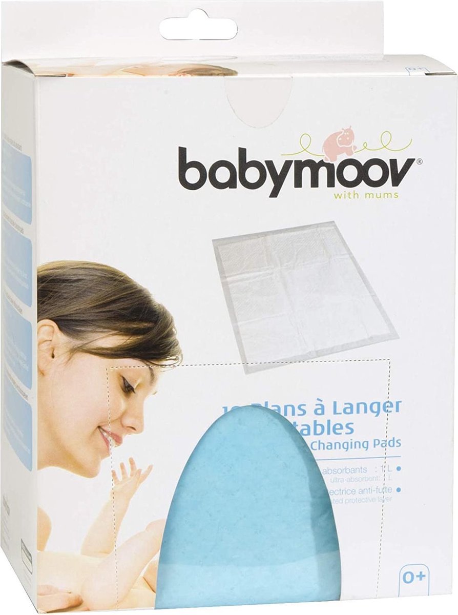 Babymoov wegwerp verschoningsmatje 10 stuks( blauw)