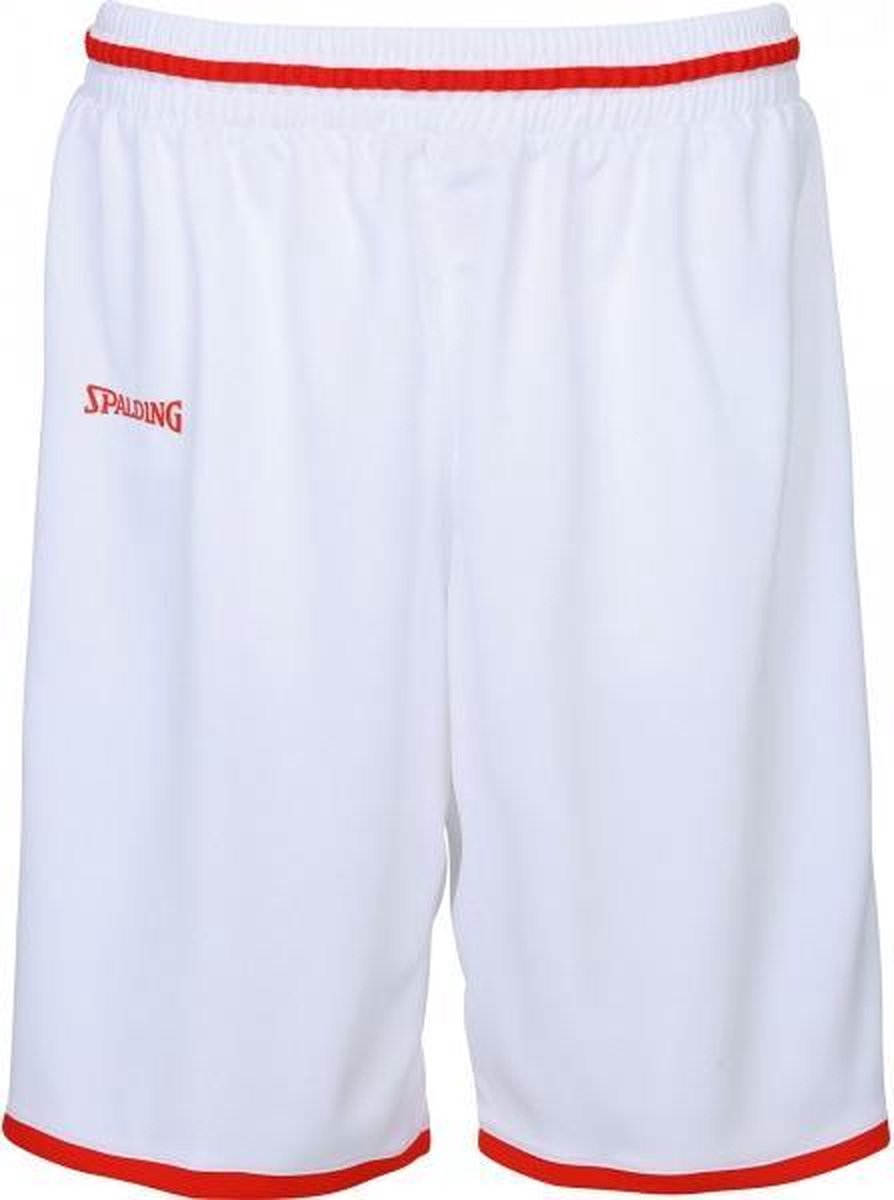 Spalding Move Shorts Heren - Wit / Rood - maat L