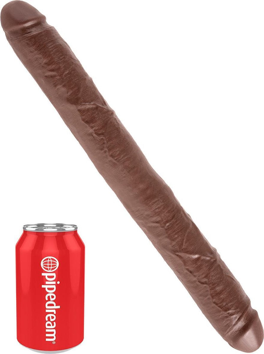Pipedream King Cock dubbele dildo Thick Double bruin - 17