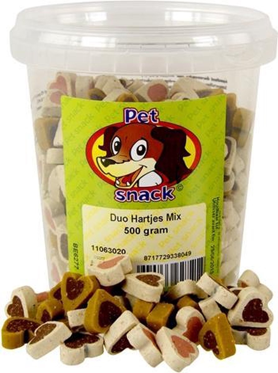 Petsnack duo hartjes mix - 500 gr - 1 stuks