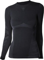 IRON-IC - Shirt woman - brushed - zwart - maat M/L