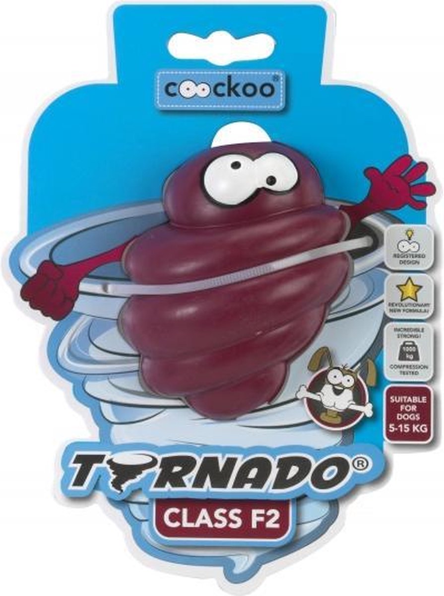 Tornado F3 Indian Hondenspeelgoed - Voor honden 13-30 kg - Rood
