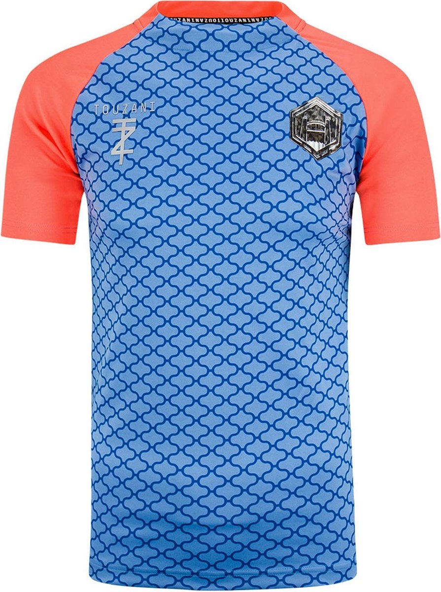 Touzani Sportshirt - Maat 164  - Jongens - blauw/rood/zwart