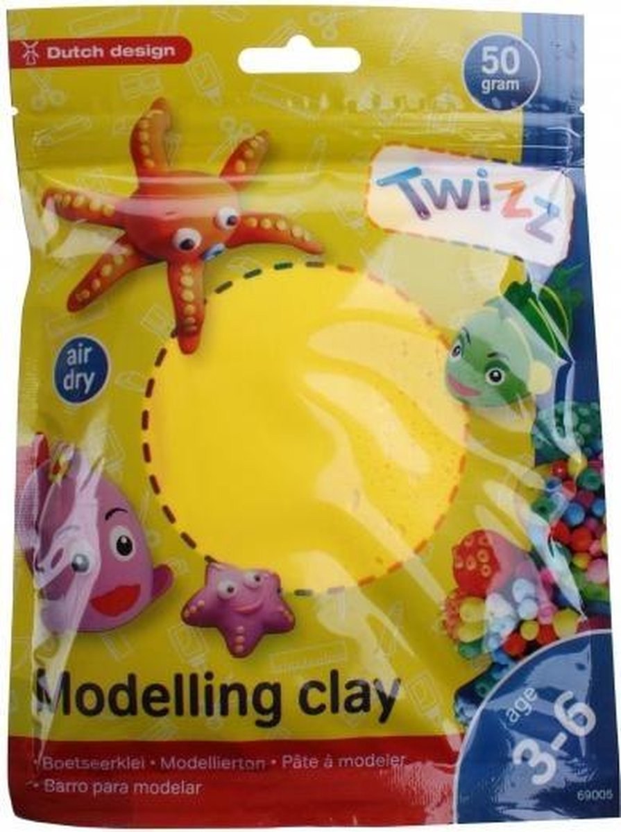 Twizz Boetseerklei 50 Gram Junior 13 X 14 Cm Geel
