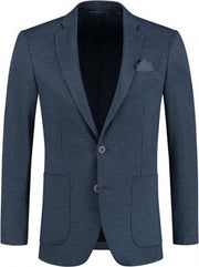 GENTS |  Colbert Heren miniruit grijsblauw 0022 Maat 50