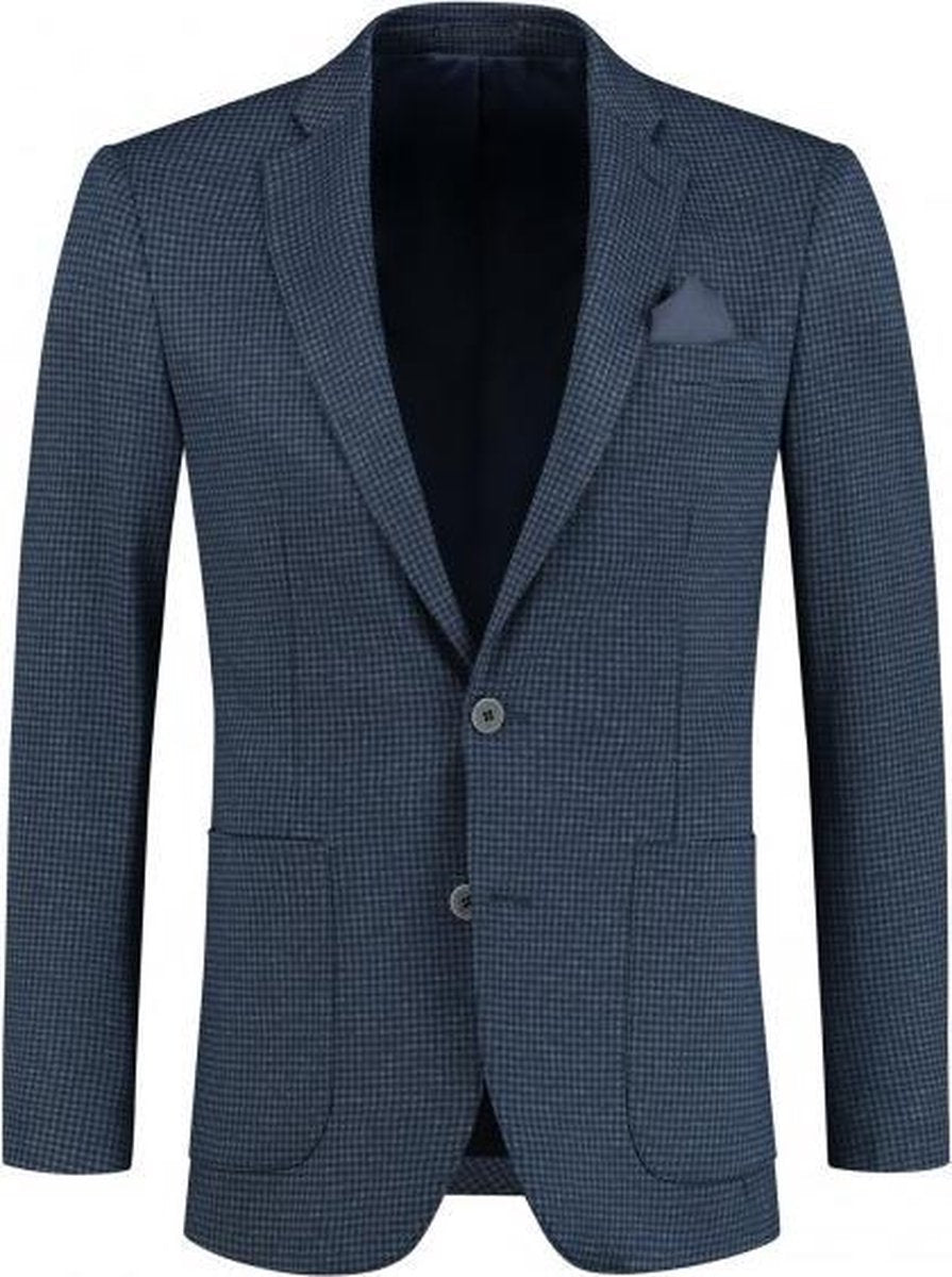 GENTS |  Colbert Heren miniruit grijsblauw 0022 Maat 50
