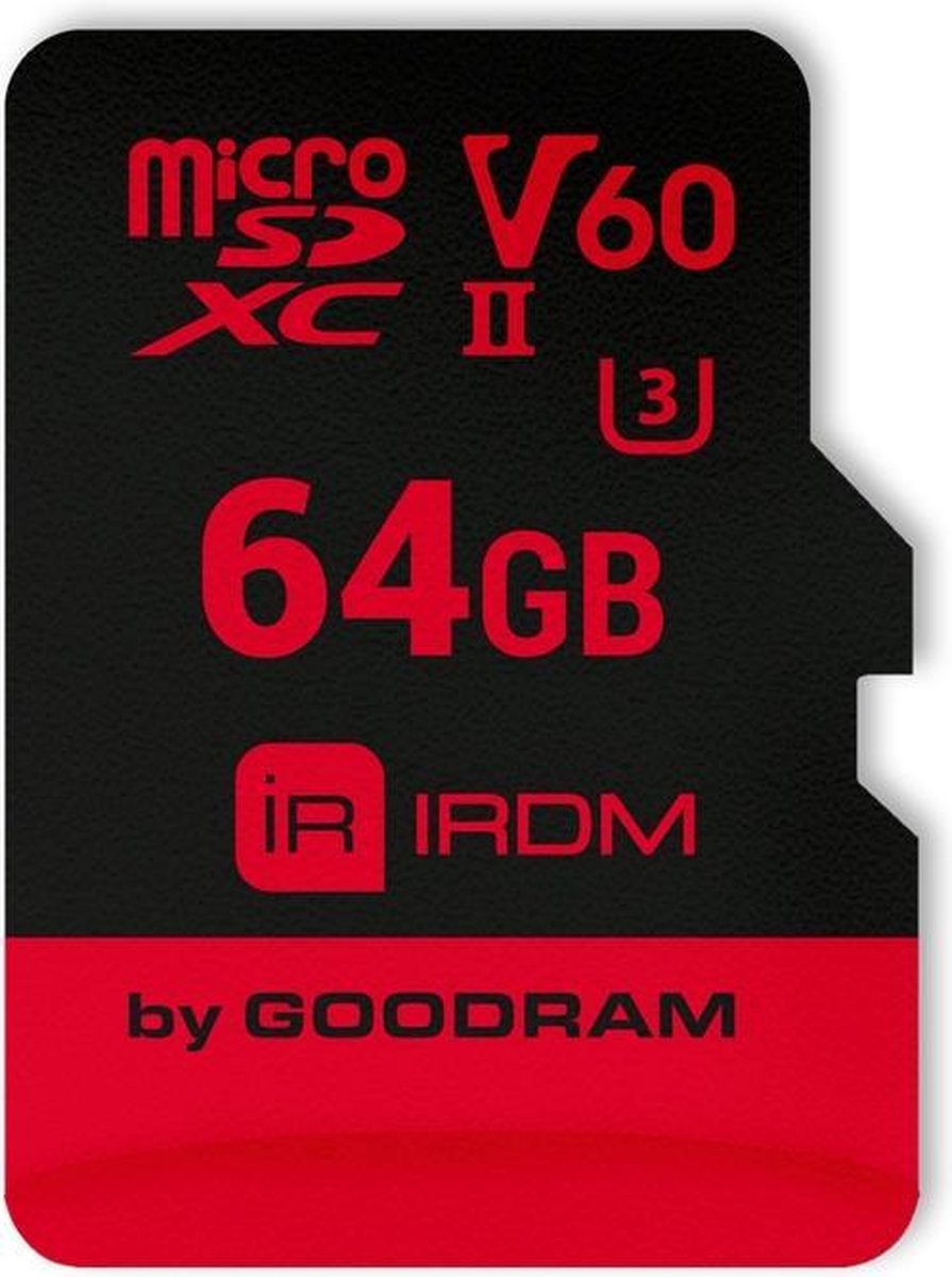 Goodram IRDM MicroCard flashgeheugen 64 GB SDXC Klasse 10 UHS-II