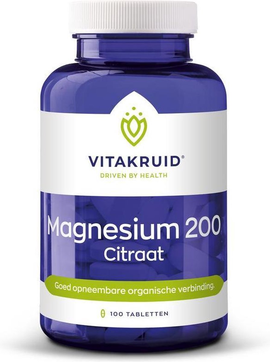 Vitakruid Magnesium 200 Citraat 100 tabletten