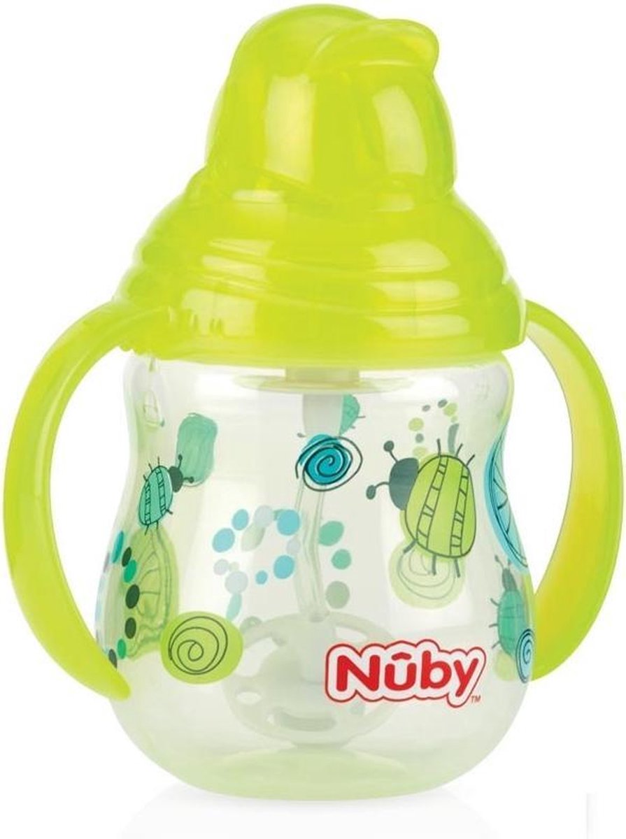Nuby Designer Series Antilekbeker Met 360° Rietje 270ml Groen