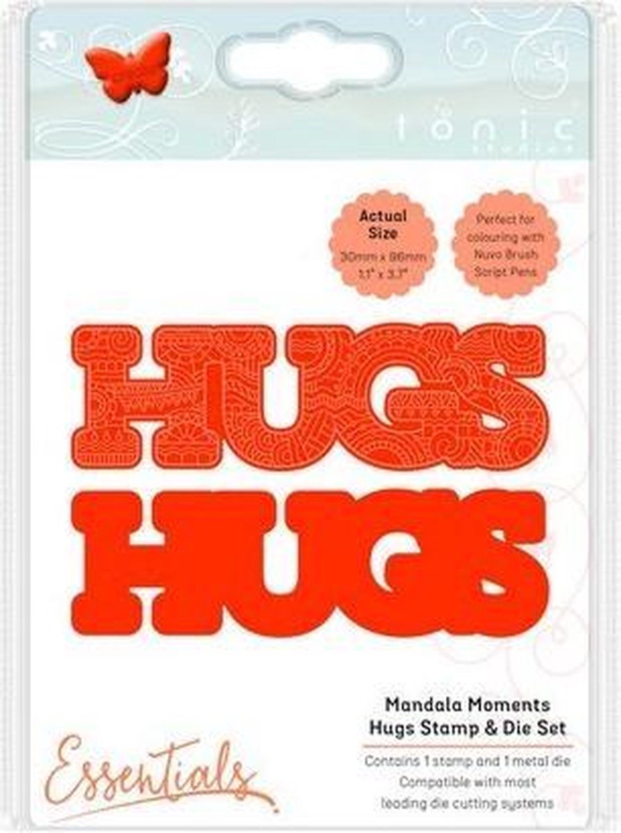 Tonic Studios mandala moments - hugs stamp & die set 1543E