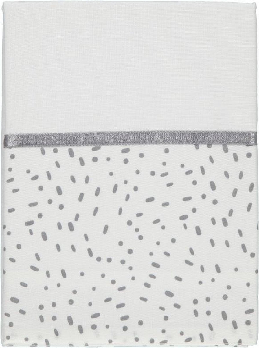 Briljant Wieglaken Minimal Dots Allover Grey<br /> 75 x 100 cm