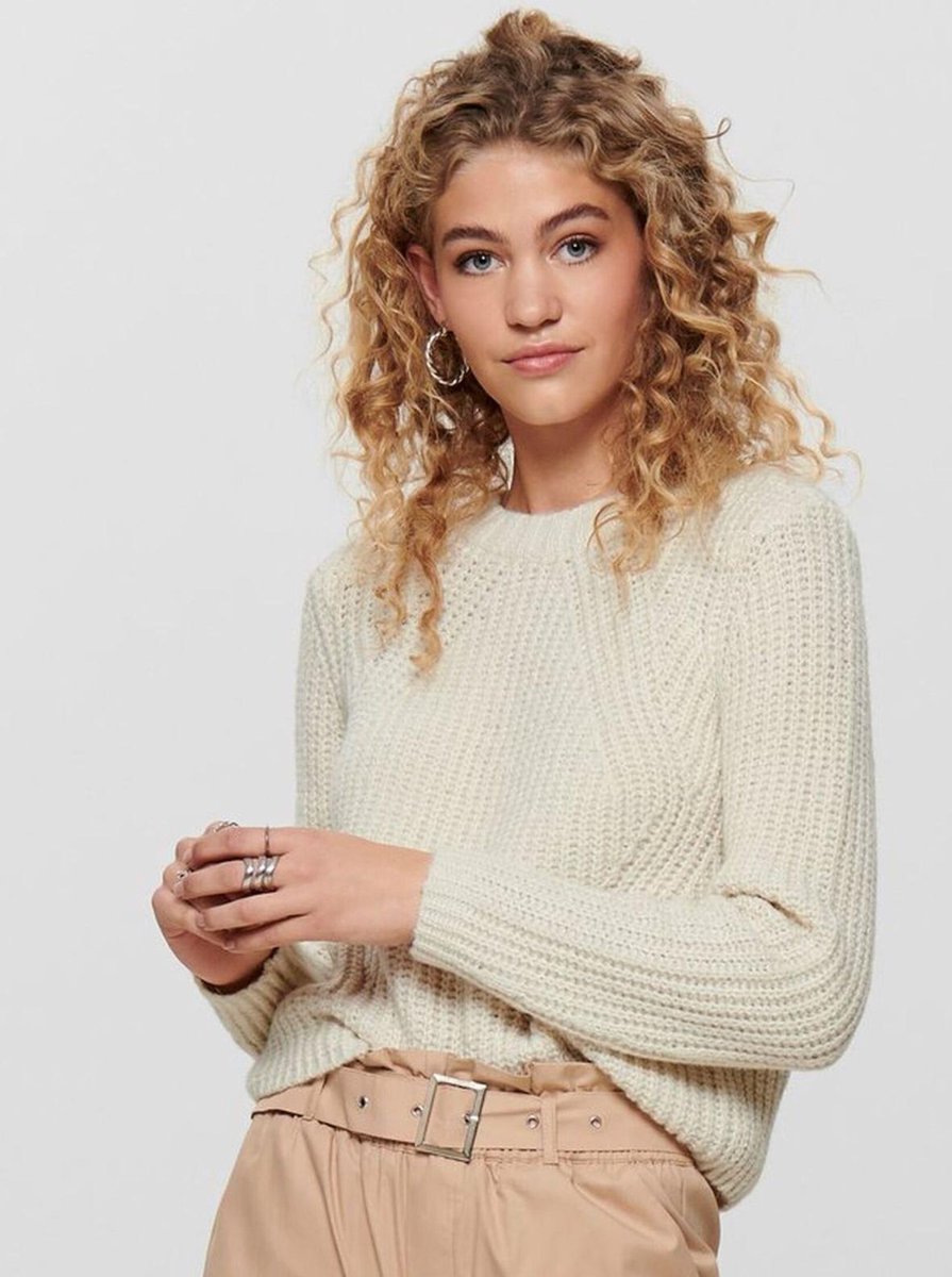 Onlfiona L/s Pullover Knt Noos 15153926 Whitecap Gray/white Melange