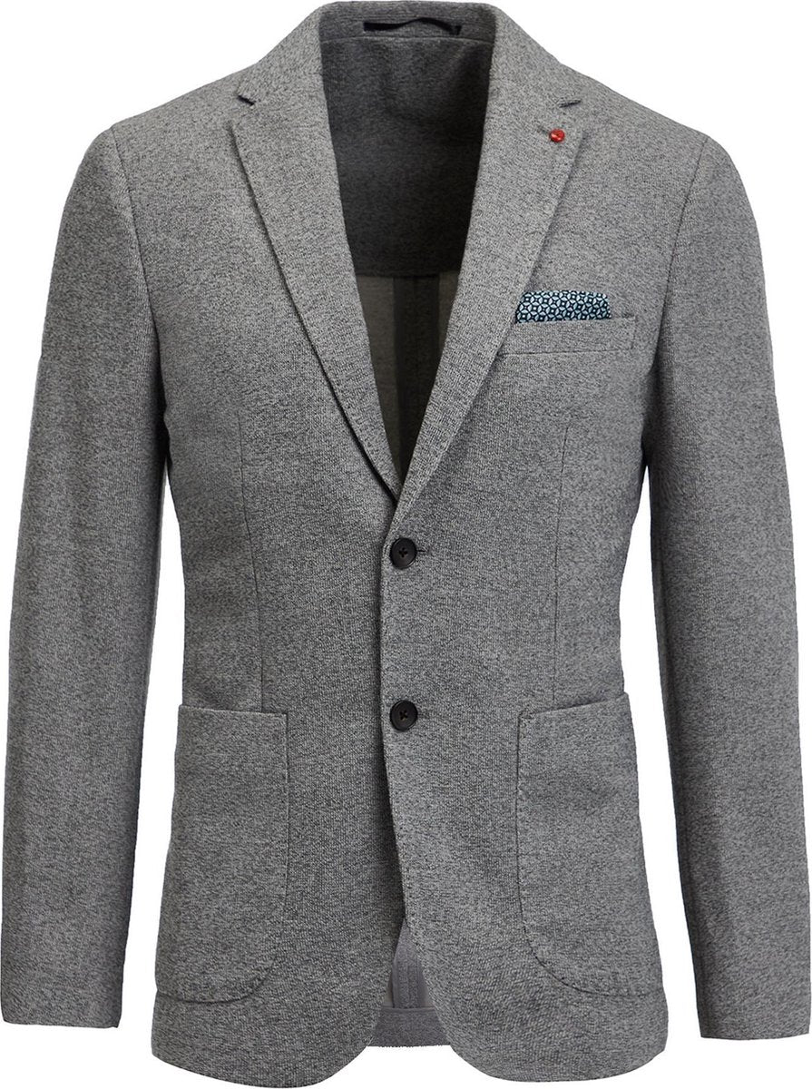 WE Fashion Heren gemêleerde slim fit blazer - Maat S (46)