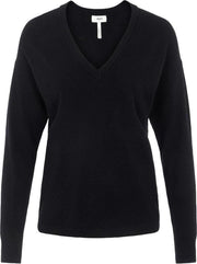 Objthess L/s V-neck Knit Pullover N 23034470 Black