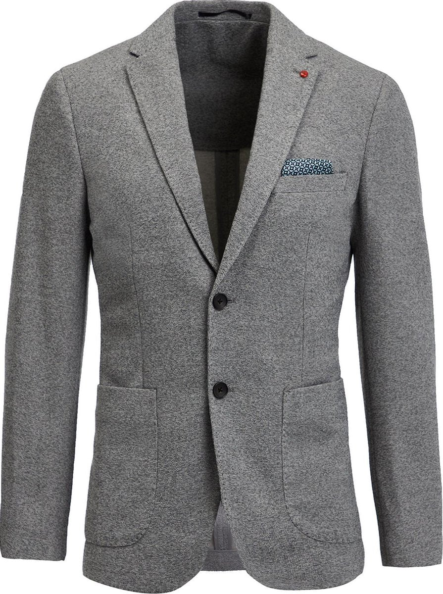 WE Fashion Heren gemêleerde slim fit blazer - Maat M (50)