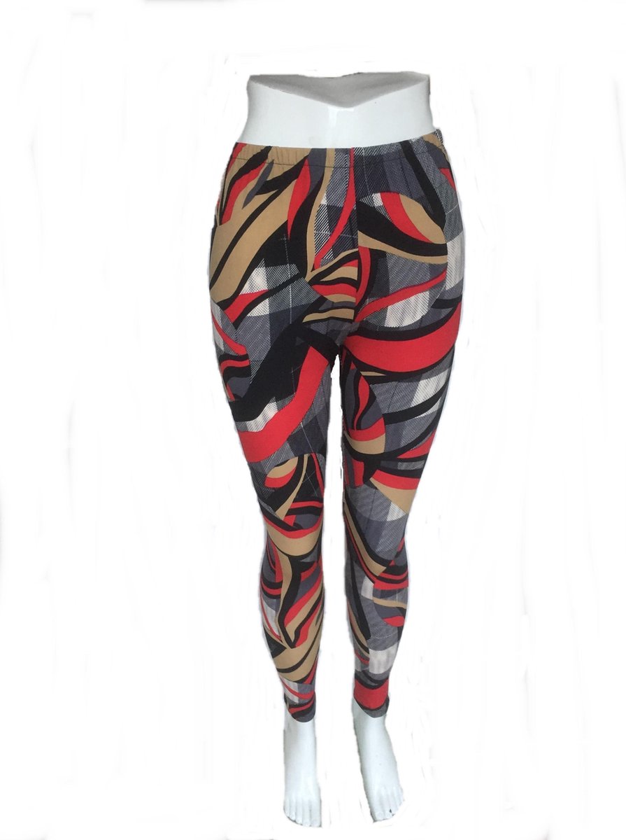 Modieuze Dames Legging - Hoogwaardige Kwaliteit - Artistieke print - S/M