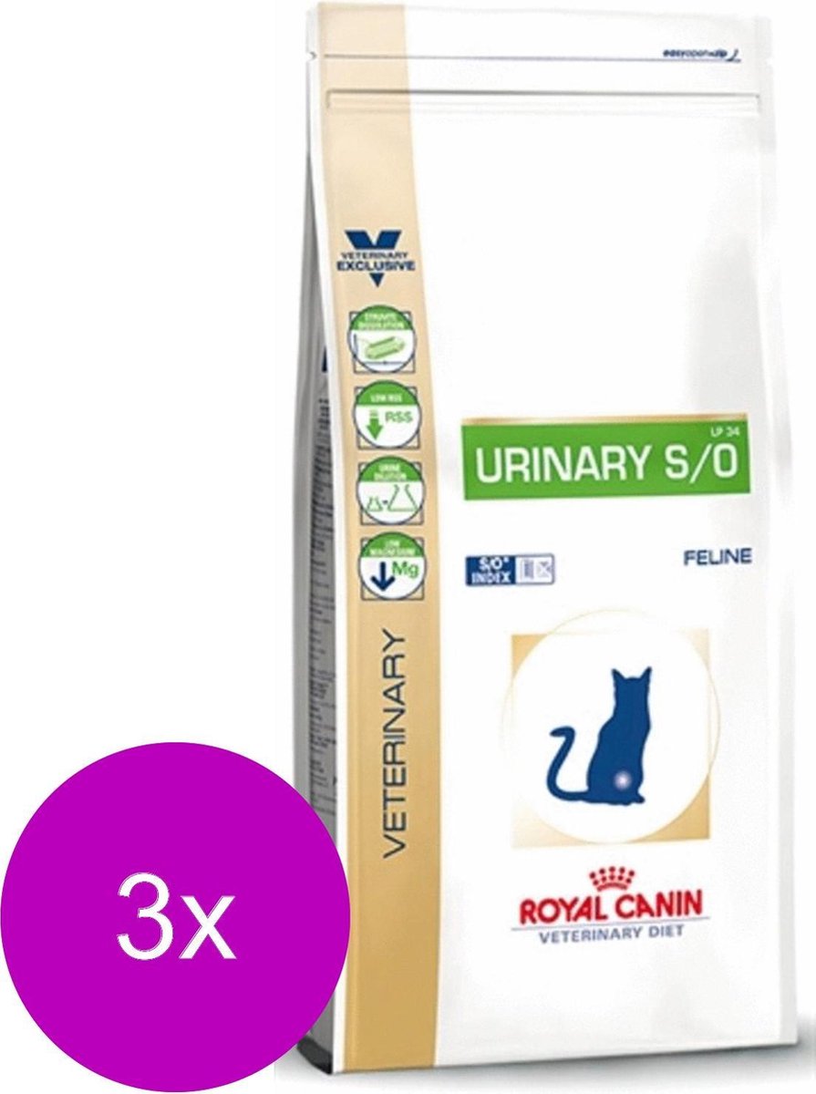 Royal Canin Veterinary Diet Urinary S/O - Kattenvoer - 3 x 1500 g